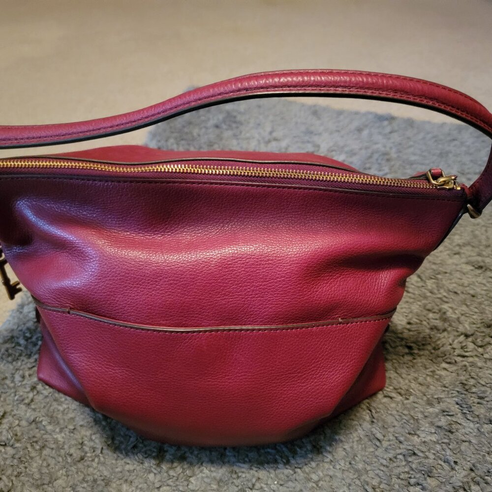Leather Fossil Shoulder Bag